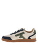 Thumbnail Tennis Hazel en cuir blanc avec des empiècements verts et bleus à talon plat - Image 3