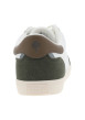 Thumbnail Tennis Juniper blanches ornées d'empiècements suédés vert à talon plat - Image 4
