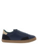 Thumbnail Tennis Juniper bleu marine à empiècements en textile suédé et talon plat