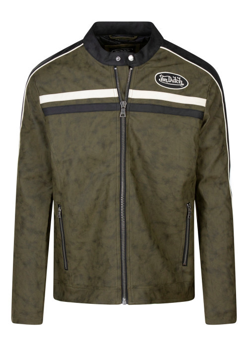 Blouson kaki à coupe droite pourvu d'un col...