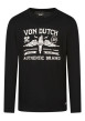 Thumbnail T-shirt en coton noir imprimé à coupe droite pourvu d'un col rond