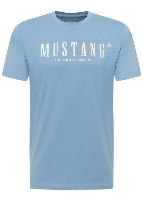 T-shirt en coton ciel pourvu d'une coupe droite...