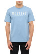 Thumbnail T-shirt en coton ciel pourvu d'une coupe droite et d'un col rond - Image 3