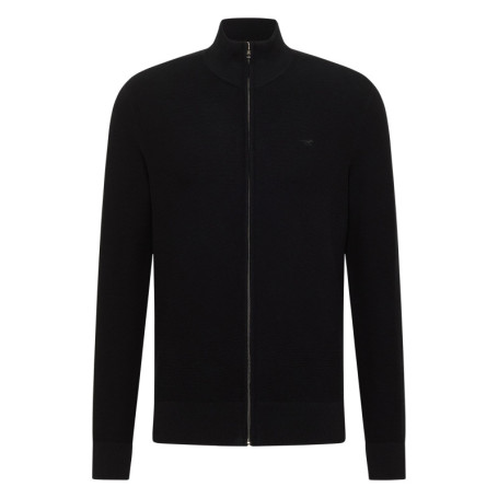 Gilet en coton noir pourvu d'une coupe droite...