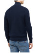 Thumbnail Gilet en coton marine à coupe droite pourvu d'un col montant - Image 4