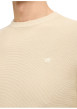 Thumbnail Pull en coton beige à coupe droite pourvu d'un col rond ras-du-cou - Image 4
