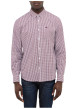 Thumbnail Chemise en coton bordeaux à coupe droite pourvue d'un col à revers - Image 3