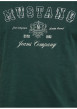 Thumbnail T-shirt en coton vert à coupe droite pourvu d'un col rond ras-du-cou - Image 2