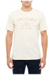 Thumbnail T-shirt en coton écru à coupe droite pourvu d'un col rond ras-du-cou - Image 3
