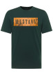 Thumbnail T-shirt en coton vert à coupe droite pourvu d'un col rond ras-du-cou