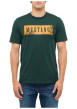 Thumbnail T-shirt en coton vert à coupe droite pourvu d'un col rond ras-du-cou - Image 3