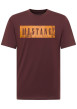 Thumbnail T-shirt en coton bordeaux à coupe droite pourvu d'un col rond ras-du-cou
