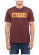 Thumbnail T-shirt en coton bordeaux à coupe droite pourvu d'un col rond ras-du-cou - Image 3