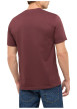 Thumbnail T-shirt en coton bordeaux à coupe droite pourvu d'un col rond ras-du-cou - Image 4