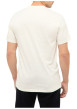 Thumbnail T-shirt en coton écru à coupe droite pourvu d'un col rond ras-du-cou - Image 4
