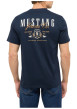 Thumbnail T-shirt en coton marine pourvu d'une coupe droite et d'un col rond - Image 4