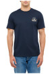 Thumbnail T-shirt en coton marine pourvu d'une coupe droite et d'un col rond - Image 3