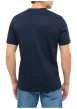 Thumbnail T-shirt en coton marine pourvu d'une coupe droite et d'un col rond - Image 4