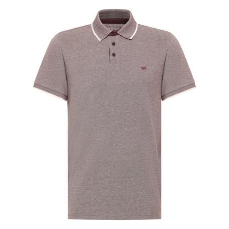 Polo en coton brun pourvu d'une coupe droite et...
