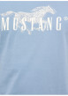 Thumbnail T-shirt en coton ciel à coupe droite pourvu d'un col rond côtelé - Image 2