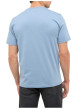 Thumbnail T-shirt en coton ciel à coupe droite pourvu d'un col rond côtelé - Image 4