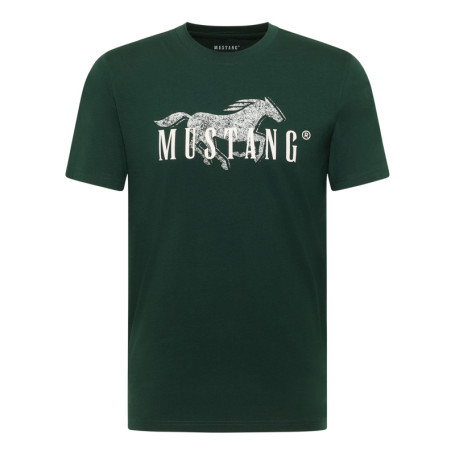 T-shirt en coton vert à coupe droite pourvu...