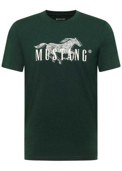 T-shirt en coton vert à coupe droite pourvu...