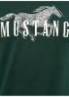 Thumbnail T-shirt en coton vert à coupe droite pourvu d'un col rond côtelé - Image 2
