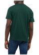 Thumbnail T-shirt en coton vert à coupe droite pourvu d'un col rond côtelé - Image 4