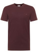 Thumbnail T-shirt en coton bordeaux à coupe droite pourvu d'un col rond