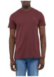 Thumbnail T-shirt en coton bordeaux à coupe droite pourvu d'un col rond - Image 3