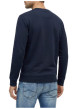 Thumbnail Sweat en coton mélangé marine à coupe droite pourvu d'un col rond - Image 3