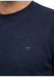 Thumbnail Sweat en coton mélangé marine à coupe droite pourvu d'un col rond - Image 4