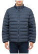 Thumbnail Doudoune bleue pourvue d'une coupe droite et d'un col montant - Image 2