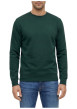 Thumbnail Sweat en coton mélangé vert à coupe droite pourvu d'un col rond - Image 2