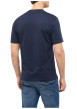 Thumbnail T-shirt en coton marine pourvu d'une coupe droite et d'un col rond - Image 4