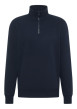 Thumbnail Sweat en coton marine à coupe droite pourvu d'un col camionneur