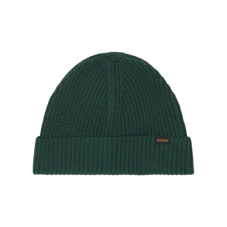 Bonnet vert en maille tricotée épaisse siglé du...