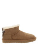 Thumbnail Boots Ultra Mini Bailey Bow en cuir suédé sable à talon plat ornées d'un nœud