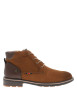 Thumbnail Boots camel à talon décroché bas pourvues d'un zip et des lacets ronds