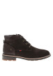 Thumbnail Boots en cuir nubuck marron à talon décroché bas et lacets ronds