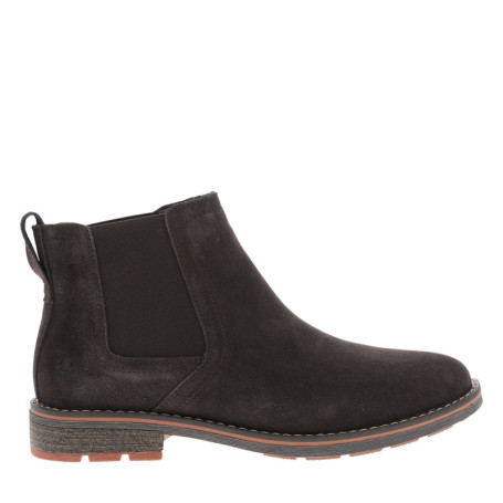 Boots en cuir marron à talon décroché bas...