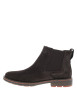 Thumbnail Boots en cuir marron à talon décroché bas pourvues d'un soufflets élastiqués - Image 3