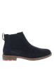 Thumbnail Boots en cuir bleu marine à talon décroché bas munies d'un soufflets élastiqués