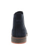 Thumbnail Boots en cuir bleu marine à talon décroché bas munies d'un soufflets élastiqués - Image 4
