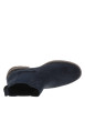 Thumbnail Boots en cuir bleu marine à talon décroché bas munies d'un soufflets élastiqués - Image 5