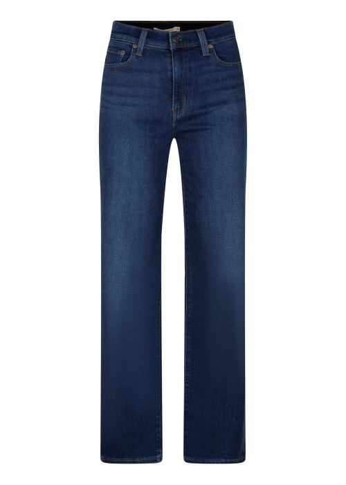 Jean droit taille haute Levi's 723 High-Rise Straight à délavage nuancé de blanc