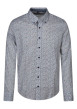 Thumbnail Chemise à motifs en coton multicolore à coupe droite pourvue d'un col boutonné