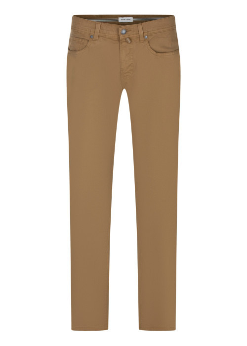 Pantalon en coton mélangé flanelle moutarde...