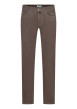 Thumbnail Pantalon 5 poches en velours de coton côtelé taupe avec une coupe droite